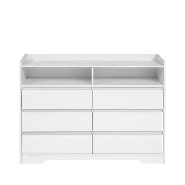 6 Drawer Dresser With LED Lights Modern Dressers Drawers With Sturdy Frame